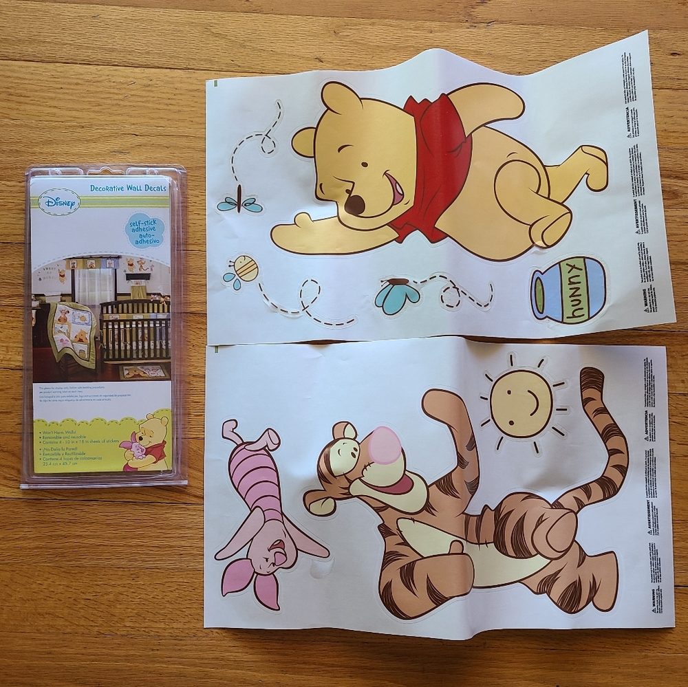Disney Winnie the Pooh Removable Reusable Wall Decals - Several decals are New